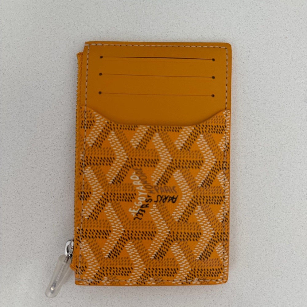 Goyard Bourbon Zip Card Holder in Yellow, brand new in box - Picture 9 of 11